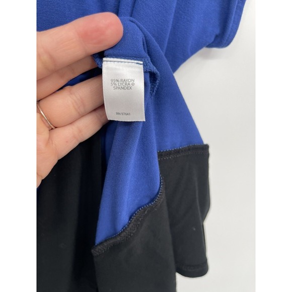 J. Jill Women's XL Petite Shirt Blue Short Sleeve Wearever Top - Picture 4 of 6